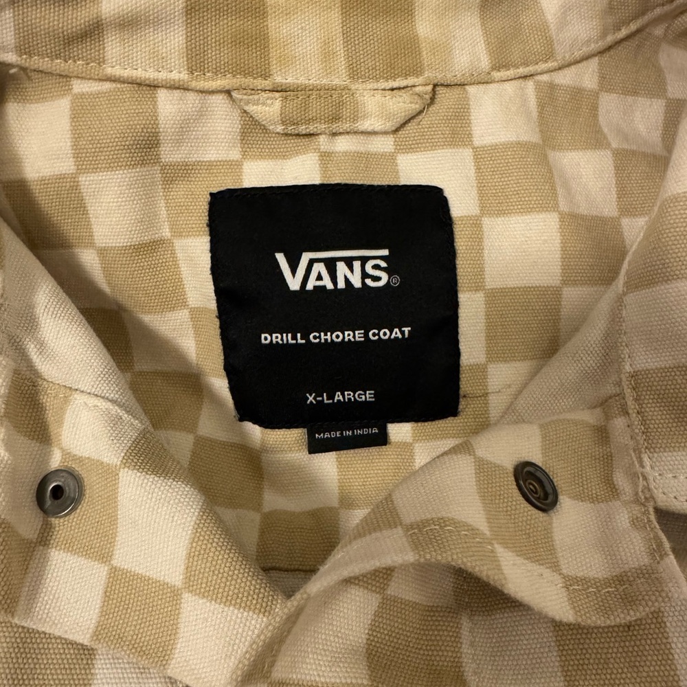 Vans Beige and Cream Checkered Coat